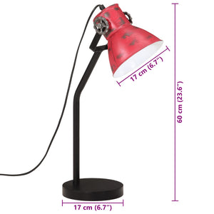 Φωτιστικό Γραφείου 25 W Αντικέ Κόκκινο 17x17x60 εκ. Ε27