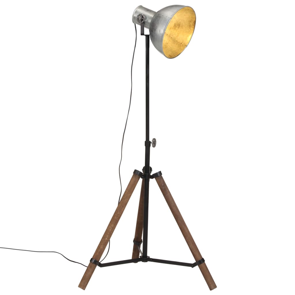 Φωτιστικό Δαπέδου 25 W Vintage Ασημί 75x75x90-150 εκ. Ε27 - Pakobazaar