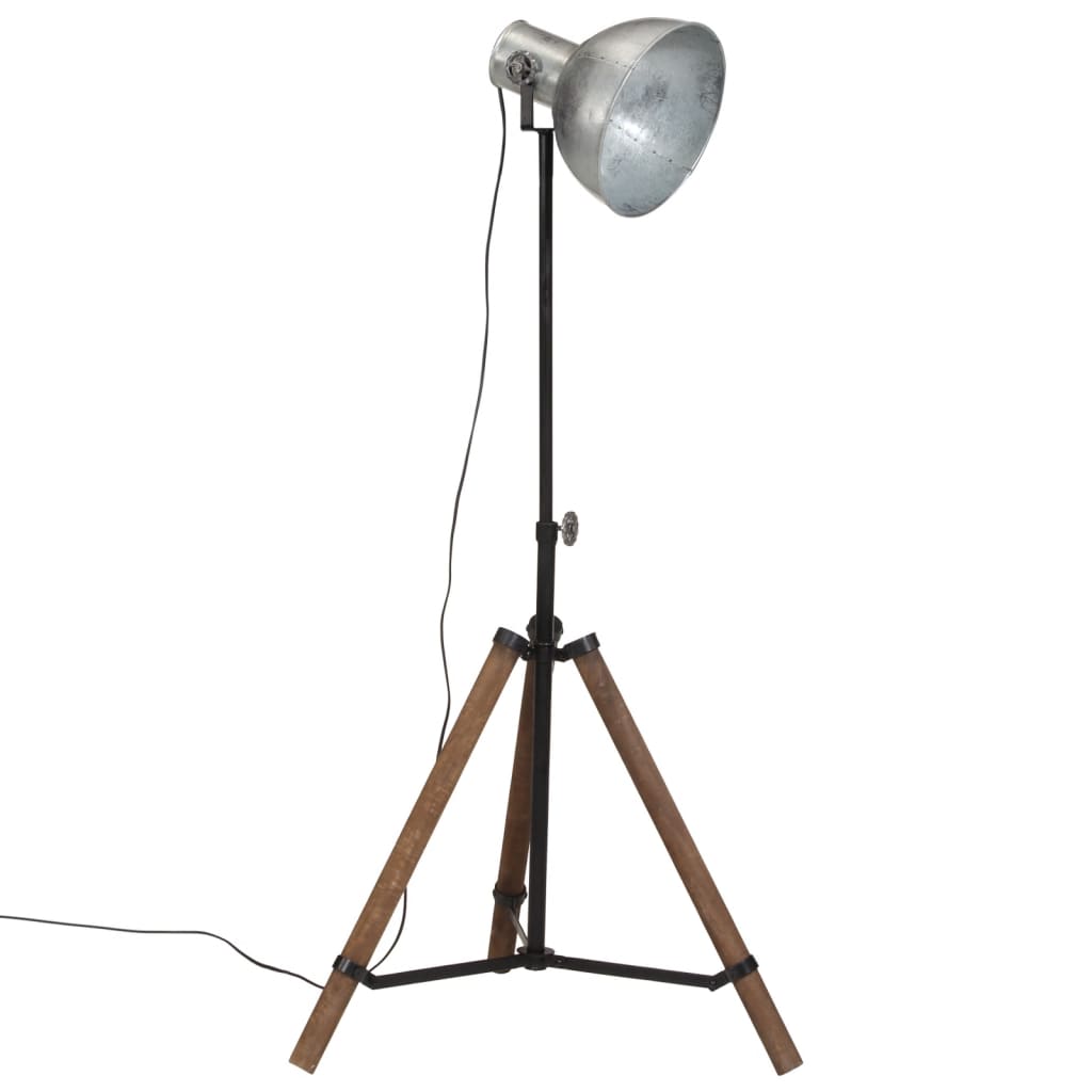 Φωτιστικό Δαπέδου 25 W Vintage Ασημί 75x75x90-150 εκ. Ε27 - Pakobazaar