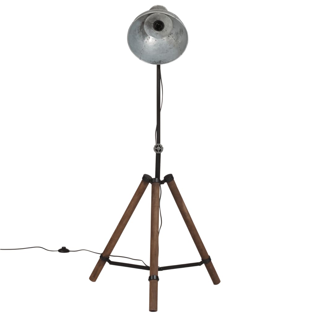 Φωτιστικό Δαπέδου 25 W Vintage Ασημί 75x75x90-150 εκ. Ε27 - Pakobazaar