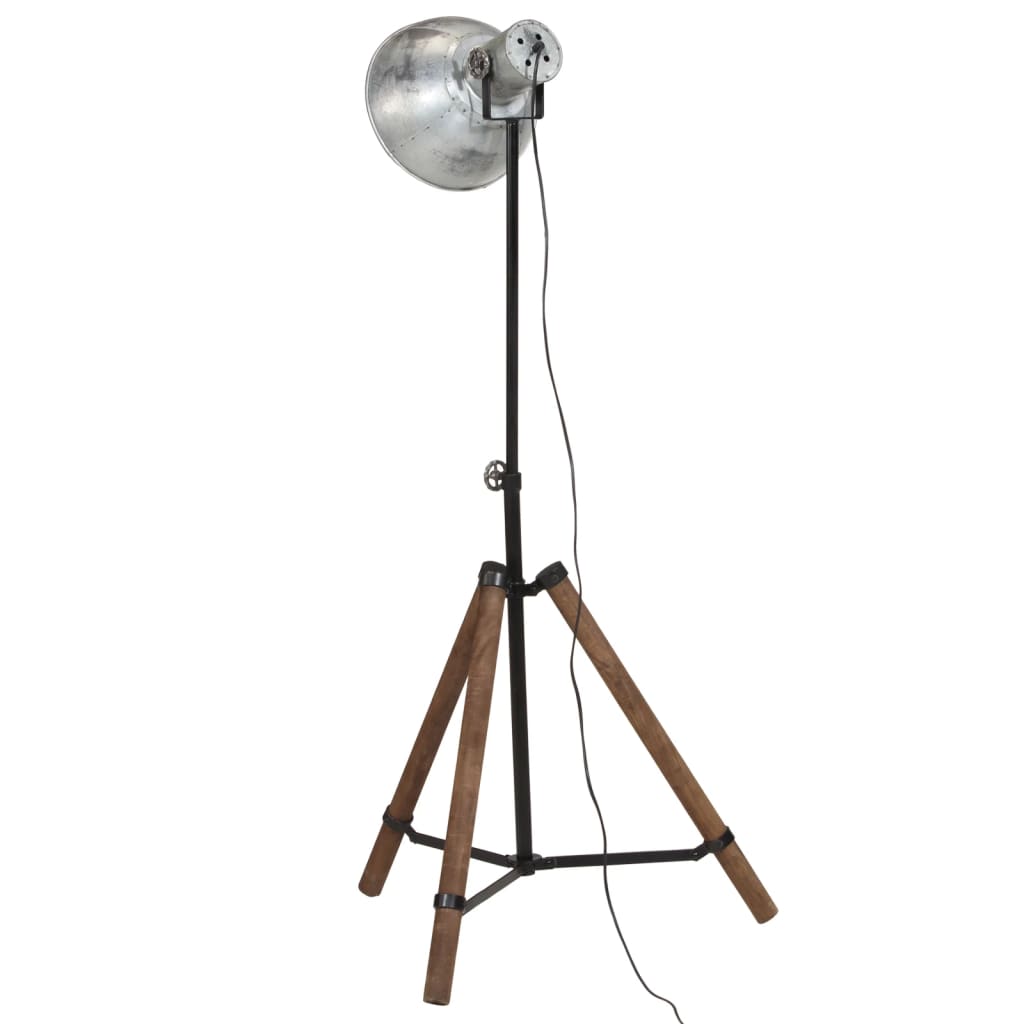 Φωτιστικό Δαπέδου 25 W Vintage Ασημί 75x75x90-150 εκ. Ε27 - Pakobazaar