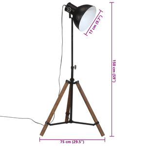 Φωτιστικό Δαπέδου 25 W Μαύρο 75x75x90-150 εκ. E27