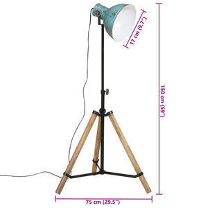 Φωτιστικό Δαπέδου 25 W Αντικέ Μπλε 75x75x90-150 εκ. Ε27