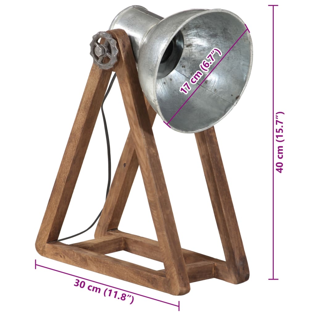 Φωτιστικό Γραφείου 25 W Vintage Ασημί 30x17x40 εκ. Ε27 - Pakobazaar
