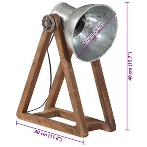 Φωτιστικό Γραφείου 25 W Vintage Ασημί 30x17x40 εκ. Ε27 - Pakobazaar