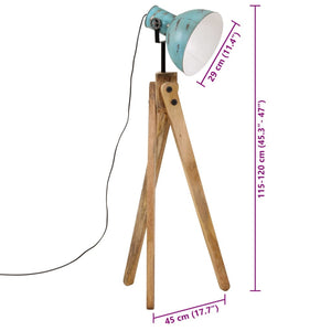 Φωτιστικό Δαπέδου 25 W Αντικέ Μπλε 45x45x120 εκ. Ε27 - Pakobazaar