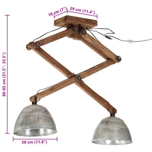 Φωτιστικό Οροφής 25 W Vintage Ασημί 29x18x85 εκ. Ε27 - Pakobazaar