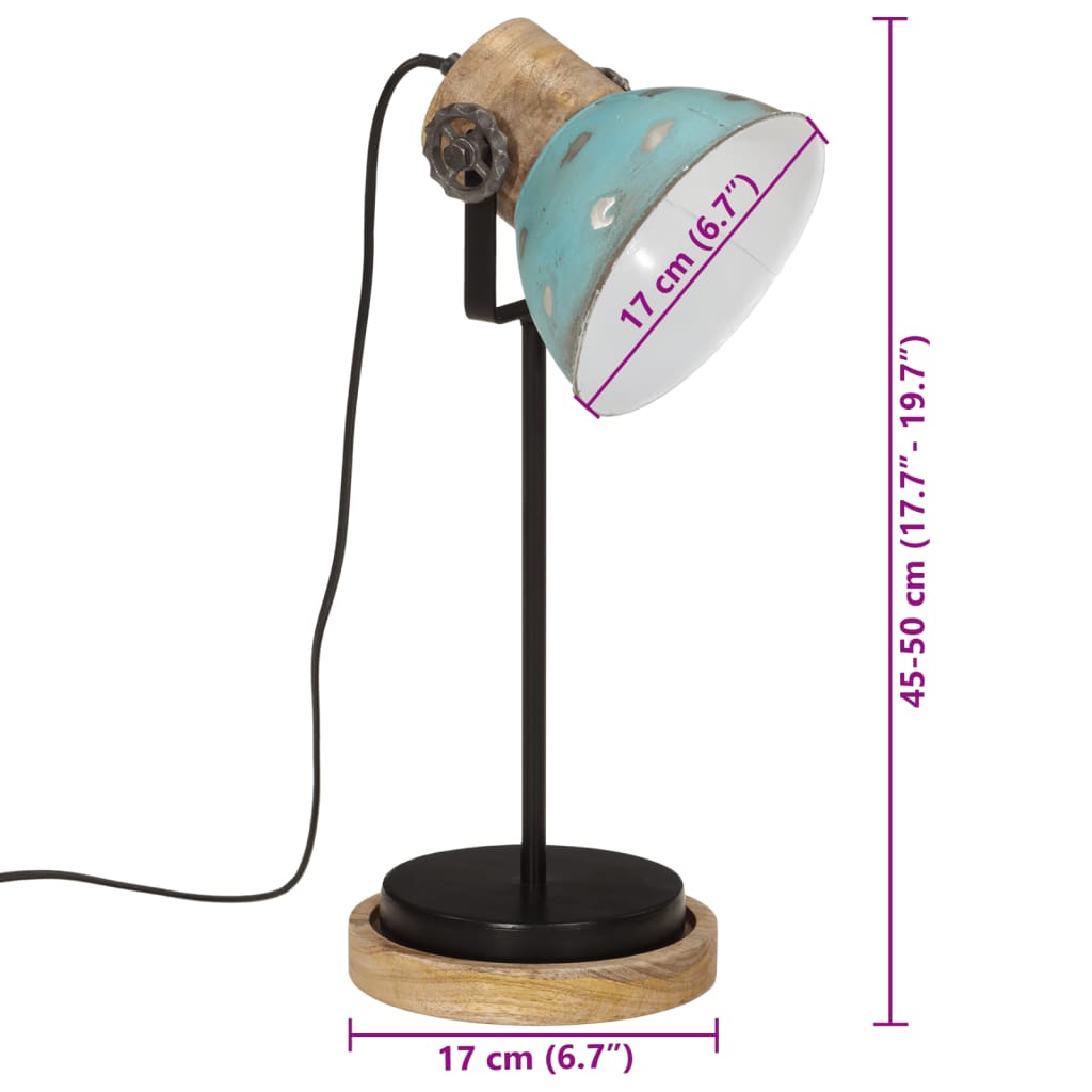 Φωτιστικό Γραφείου 25 W Αντικέ Μπλε 17x17x50 εκ. Ε27