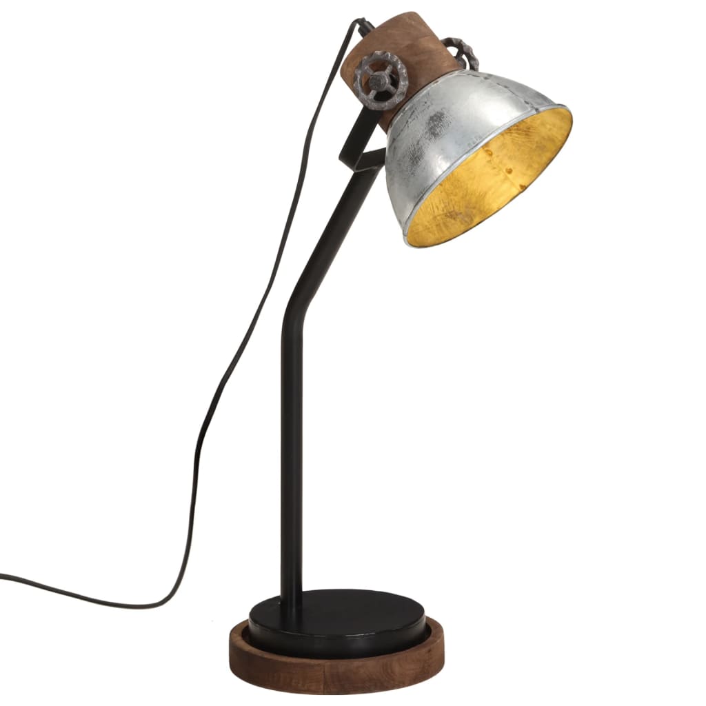 Φωτιστικό Γραφείου 25 W Vintage Ασημί 18x18x60 εκ. Ε27