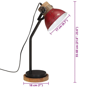 Φωτιστικό Γραφείου 25 W Αντικέ Κόκκινο 18x18x60 εκ. Ε27