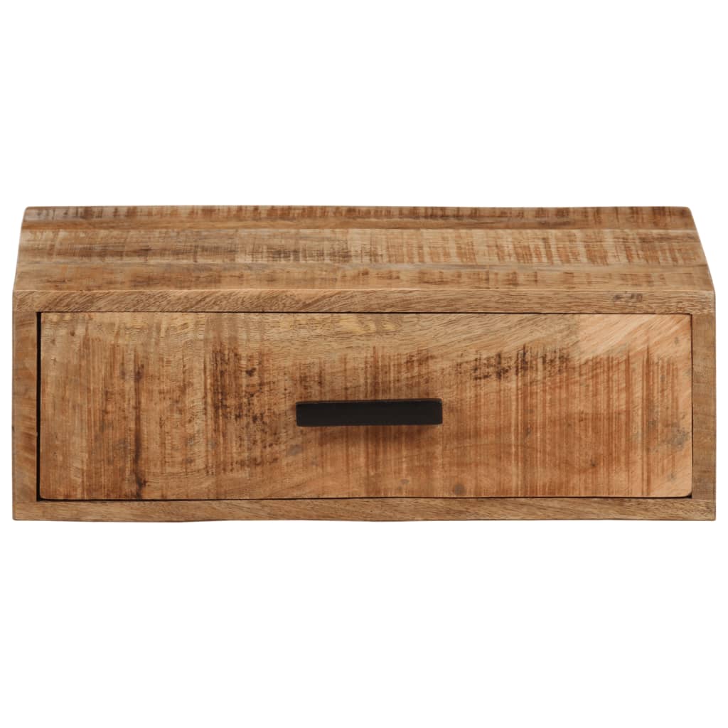 Κομοδίνο Επιτοίχιο με Αποθ. Χώρο 40x30x13,5εκ Μασίφ Ξύλο Μάνγκο - Pakobazaar