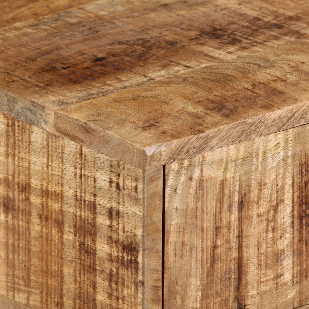 Κομοδίνο Επιτοίχιο με Αποθ. Χώρο 40x30x13,5εκ Μασίφ Ξύλο Μάνγκο