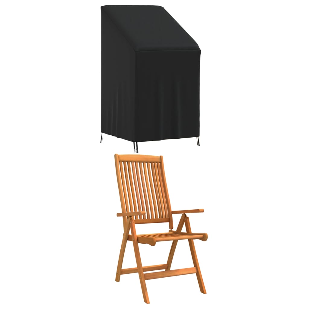 Κάλυμμα Καρέκλας Κήπου Μαύρο 70x70x85/125 εκ. 420D Ύφ. Oxford