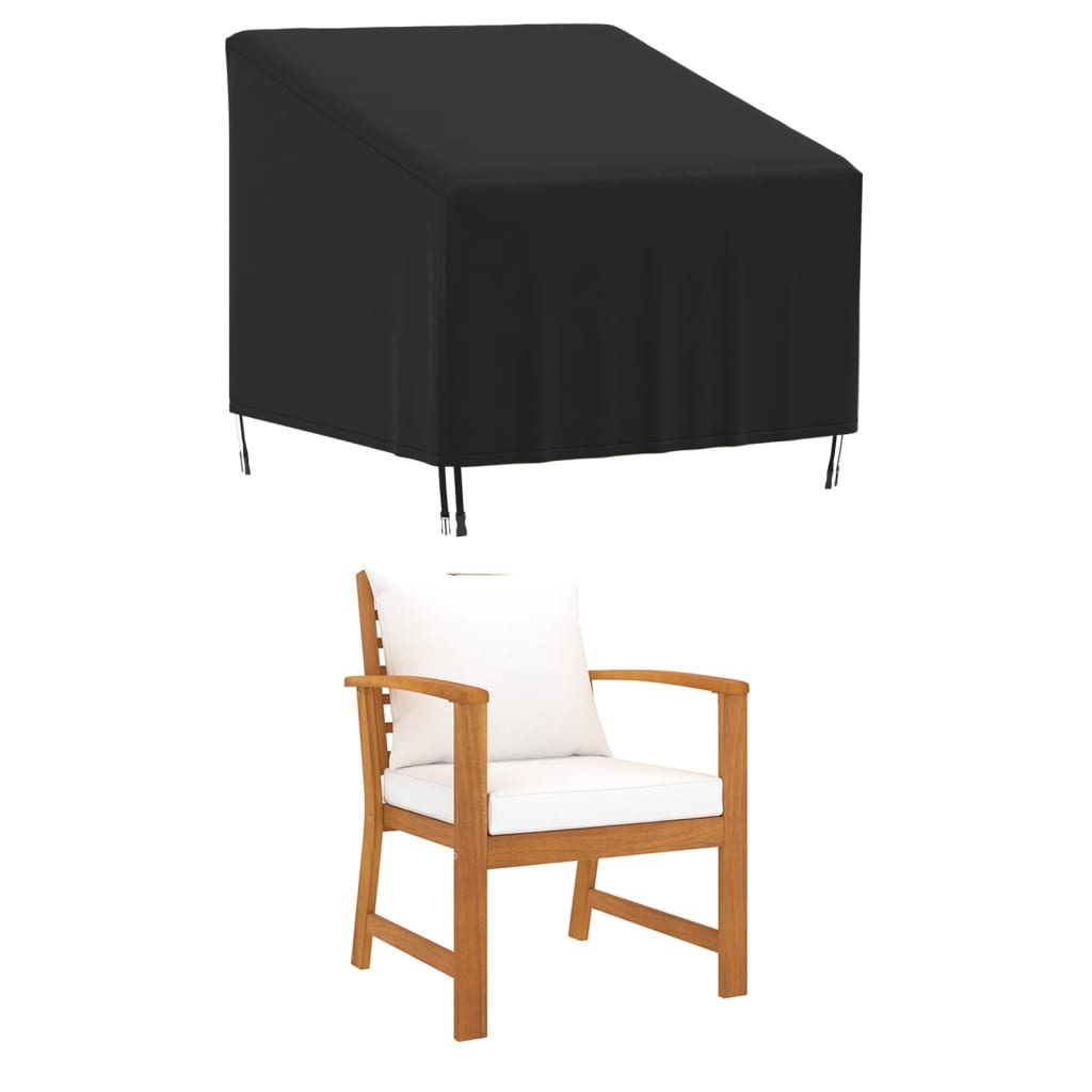 Κάλυμμα Καρέκλας Κήπου Μαύρο 90x90x50/75 εκ. 420D Ύφ. Oxford
