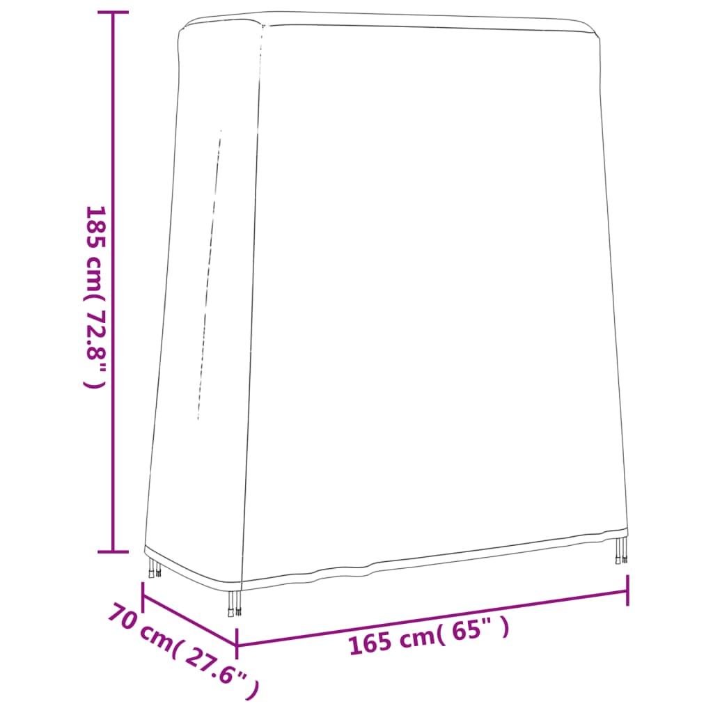 Κάλυμμα Τραπεζιού Ping Pong Μαύρο 165x70x185 εκ 420D Ύφ. Oxford