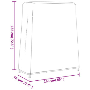 Κάλυμμα Τραπεζιού Ping Pong Μαύρο 165x70x185 εκ 420D Ύφ. Oxford