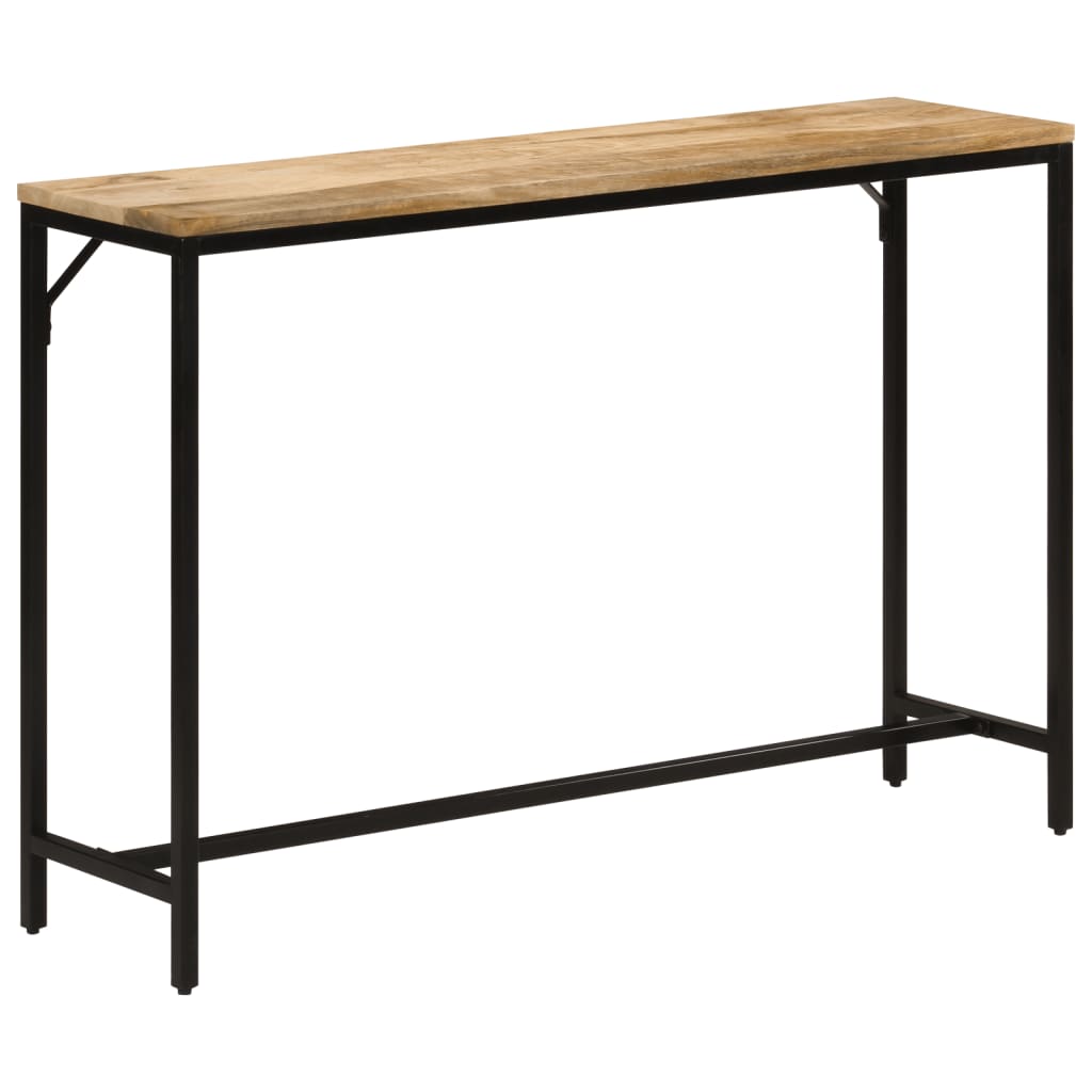 Τραπέζι Κονσόλα 110x30x75 εκ. Μασίφ Ακατ. Ξύλο Μάνγκο/Σίδηρο - Pakobazaar