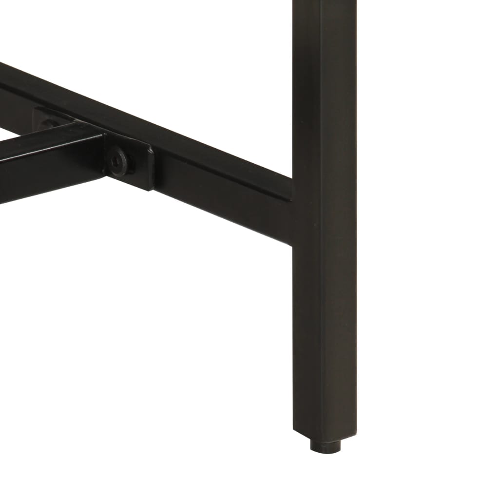 Τραπέζι Κονσόλα 110x30x75 εκ. Μασίφ Ακατ. Ξύλο Μάνγκο/Σίδηρο - Pakobazaar