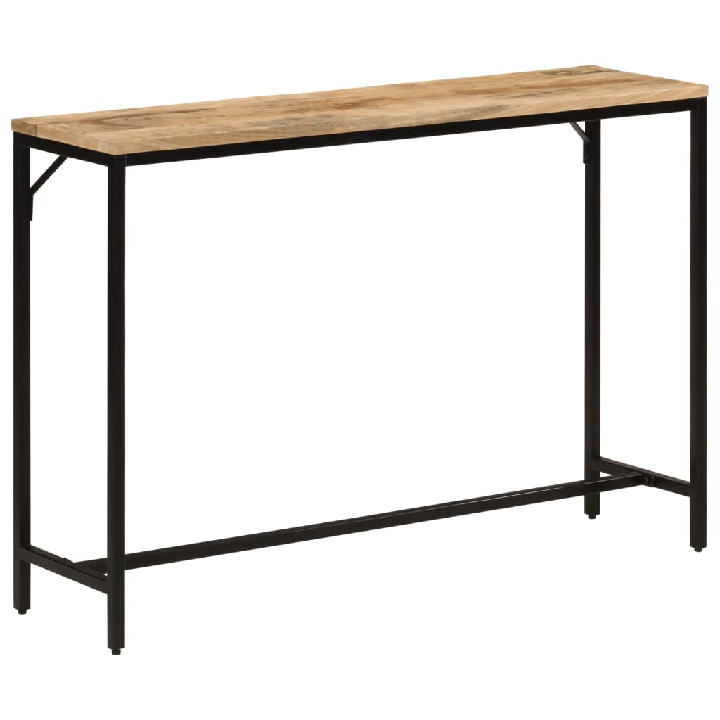 Τραπέζι Κονσόλα 110x30x75 εκ. Μασίφ Ακατ. Ξύλο Μάνγκο/Σίδηρο - Pakobazaar
