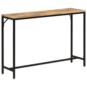 Τραπέζι Κονσόλα 110x30x75 εκ. Μασίφ Ακατ. Ξύλο Μάνγκο/Σίδηρο - Pakobazaar