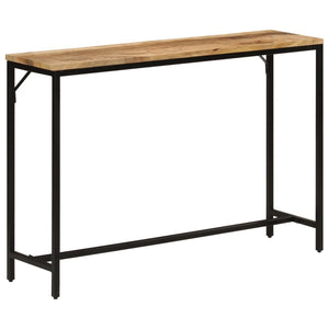 Τραπέζι Κονσόλα 110x30x75 εκ. Μασίφ Ακατ. Ξύλο Μάνγκο/Σίδηρο - Pakobazaar