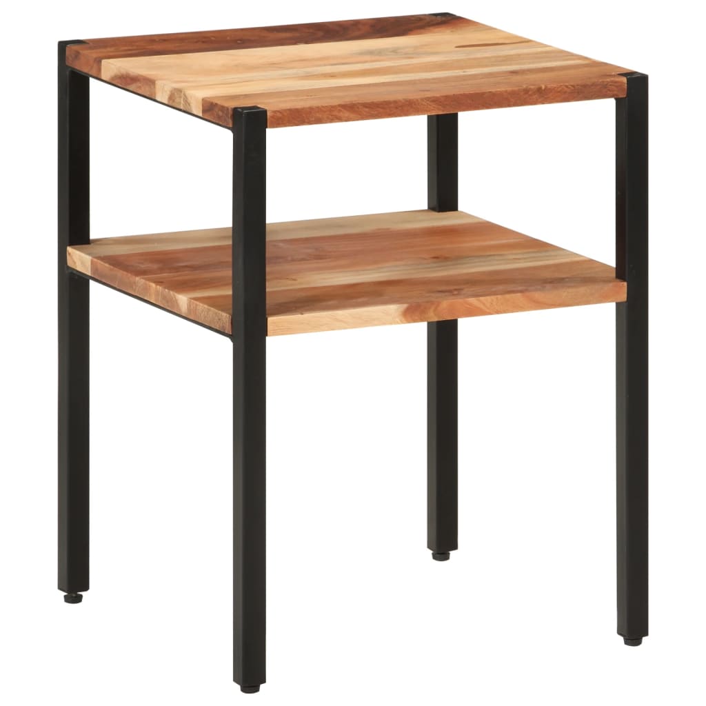 Τραπεζάκι Βοηθητικό 35x35x45εκ. από Μασίφ Ξύλο Ακακίας & Σίδηρο