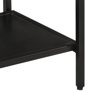 Τραπέζι Κονσόλα 90x30x75 εκ. Μασίφ Ακατ. Ξύλο Μάνγκο/Σίδηρο
