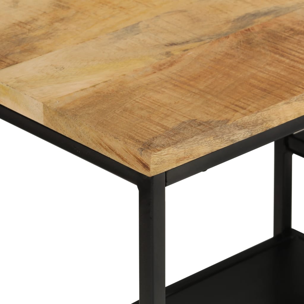 Τραπέζι Κονσόλα 110x30x75 εκ. Μασίφ Ακατ. Ξύλο Μάνγκο/Σίδηρο