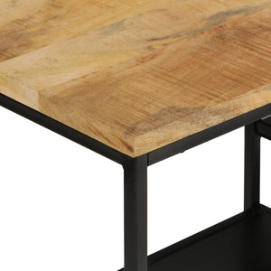 Τραπέζι Κονσόλα 110x30x75 εκ. Μασίφ Ακατ. Ξύλο Μάνγκο/Σίδηρο