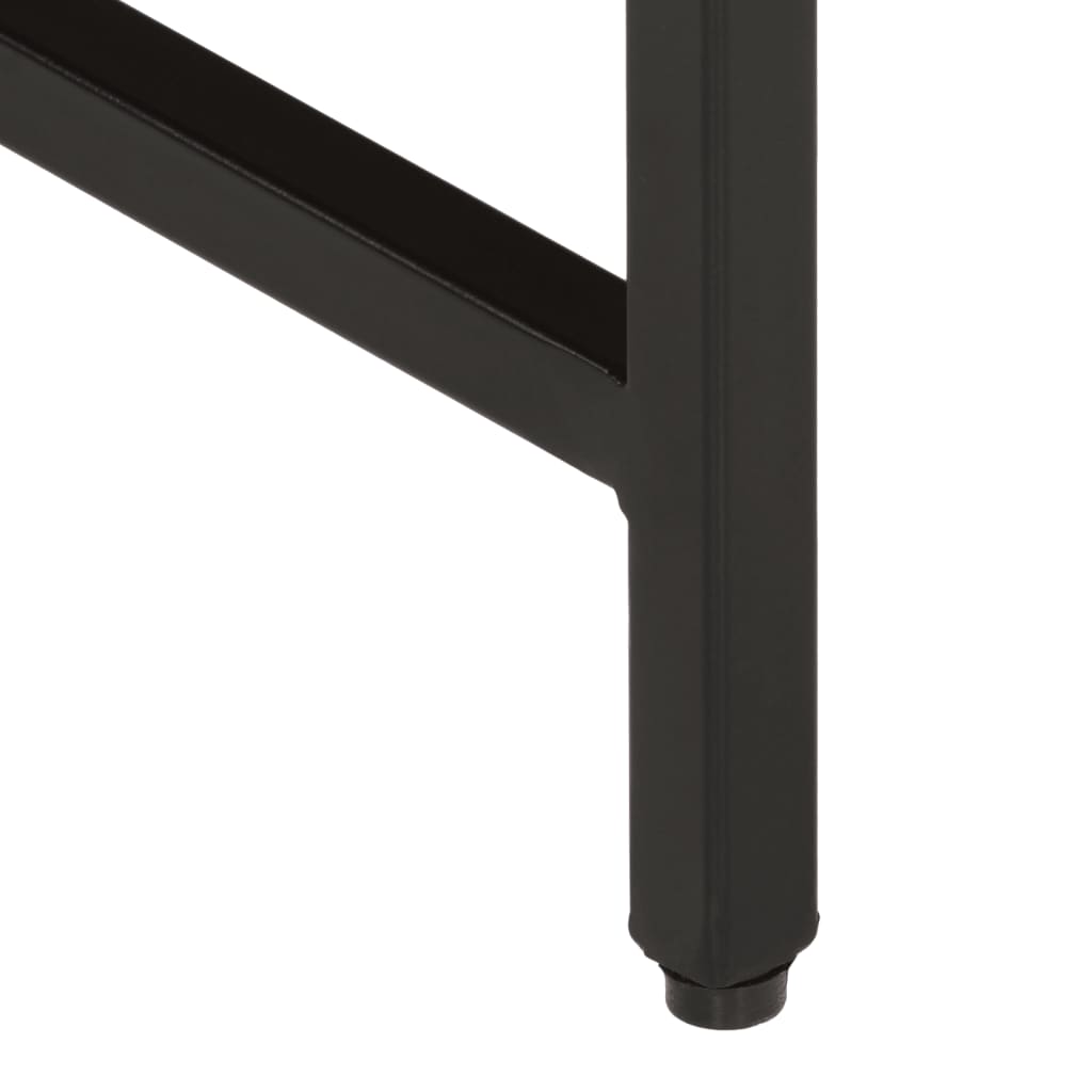 Τραπεζάκια Ζιγκόν 3 τεμ. από Μασίφ Ξύλο Μάνγκο και Σίδερο