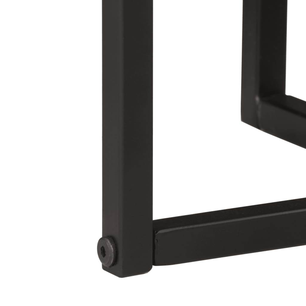 Τραπεζάκια Ζιγκόν 3 τεμ. από Μασίφ Ξύλο Ακακίας και Σίδερο - Pakobazaar