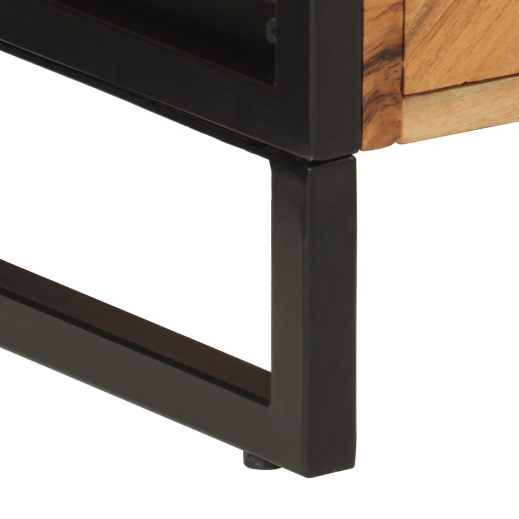 Ντουλάπι Μπάνιου Επιτοίχιο 55x35x60 εκ. Μασίφ Ακακία/Σίδερο