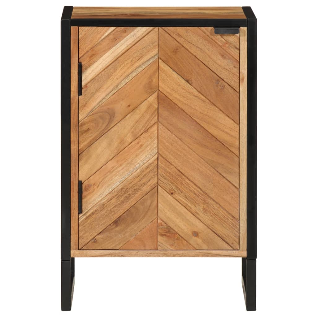 Ντουλάπι Μπάνιου Επιτοίχιο 40x30x60 εκ. Μασίφ Ακακία/Σίδερο - Pakobazaar