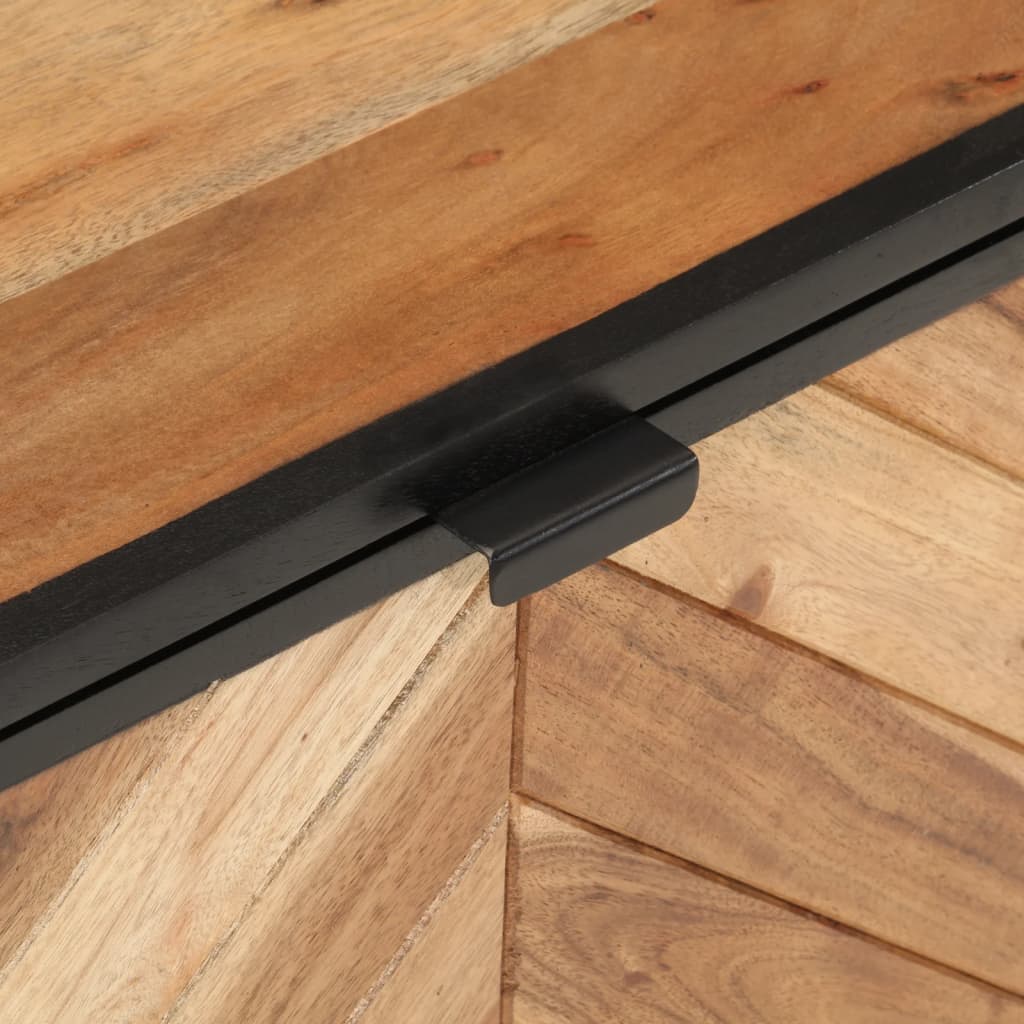 Κουτί Αποθήκευσης 60x30x30 εκ. Μασίφ Ξύλο Ακακίας/Σίδερο