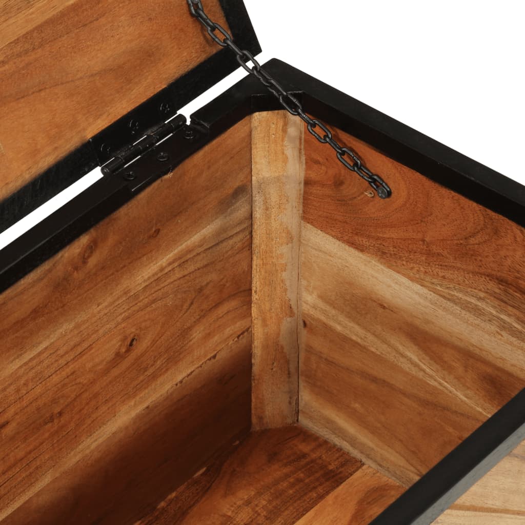 Κουτί Αποθήκευσης 60x30x30 εκ. Μασίφ Ξύλο Ακακίας/Σίδερο