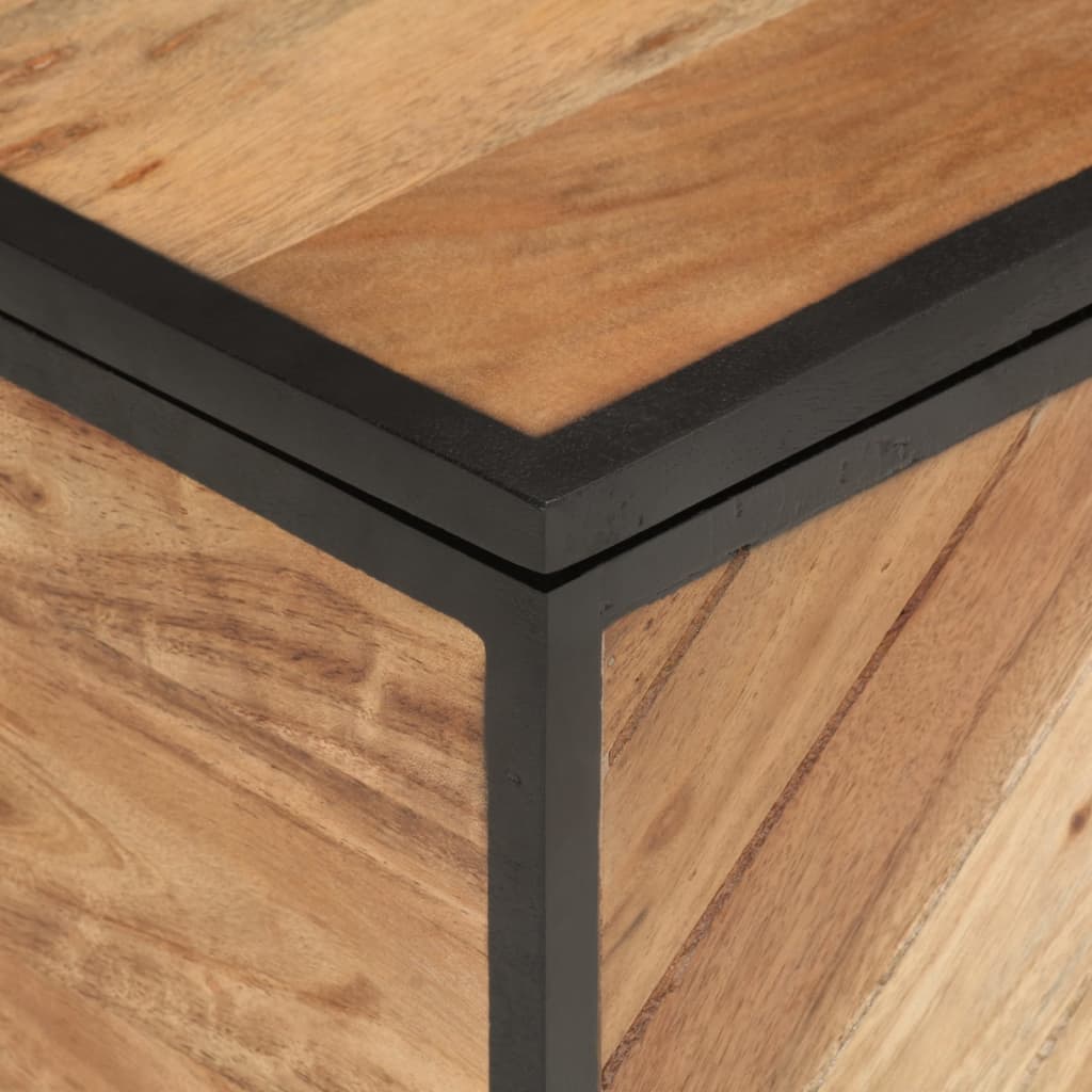 Κουτί Αποθήκευσης 60x30x30 εκ. Μασίφ Ξύλο Ακακίας/Σίδερο