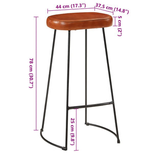Σκαμπό Μπαρ 2 τεμ. 44 x 37,5 x 78 εκ.