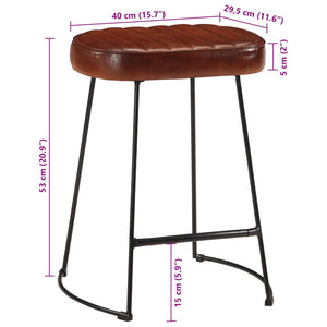 Σκαμπό Μπαρ 2 τεμ. Σκούρο Καφέ 40x29,5x53 εκ. - Pakobazaar