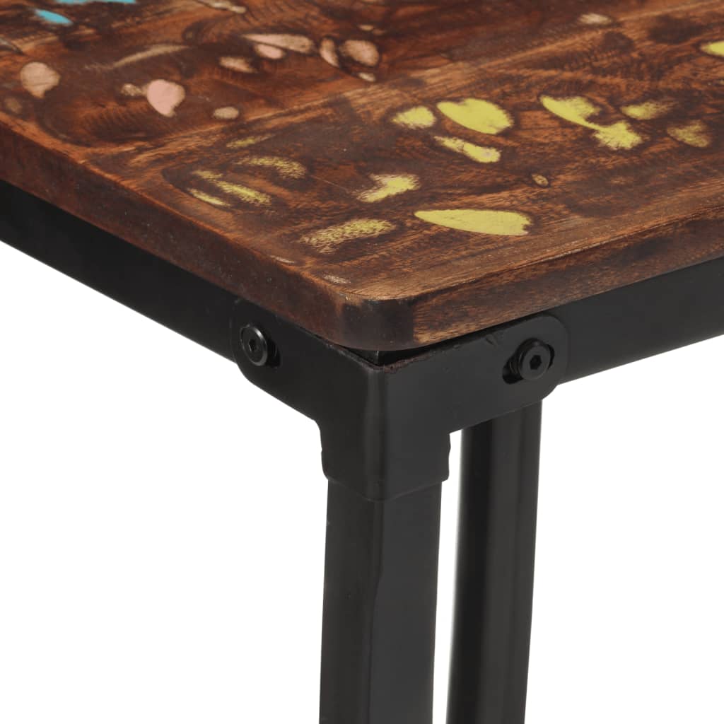 Καρέκλες Μπαρ 4 τεμ. από Μασίφ Ανακυκλωμένο Ξύλο