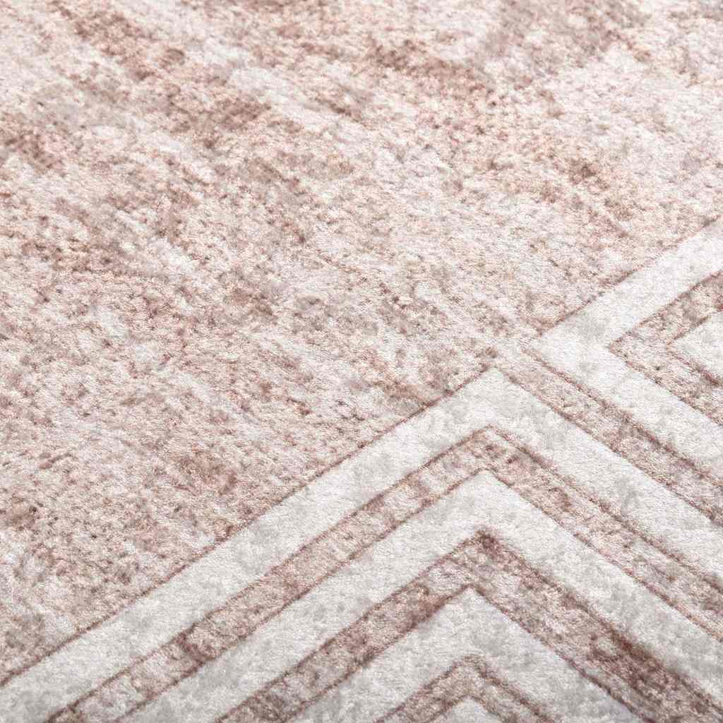 Χαλί Πλενόμενο Αντιολισθητικό Μπεζ 120x170 εκ.