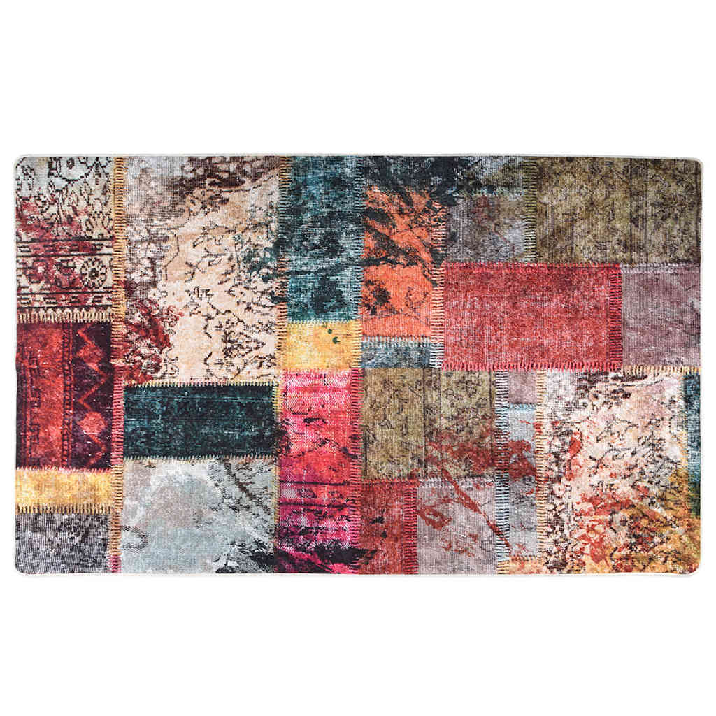 Χαλί Πλενόμενο Αντιολισθητικό Patchwork Πολύχρωμο 120 x 170 εκ.