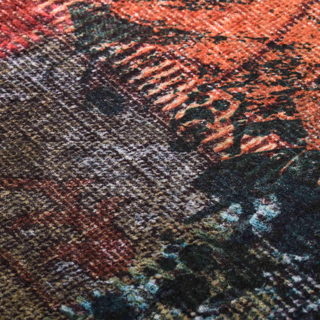 Χαλί Πλενόμενο Αντιολισθητικό Patchwork Πολύχρωμο 120 x 170 εκ.