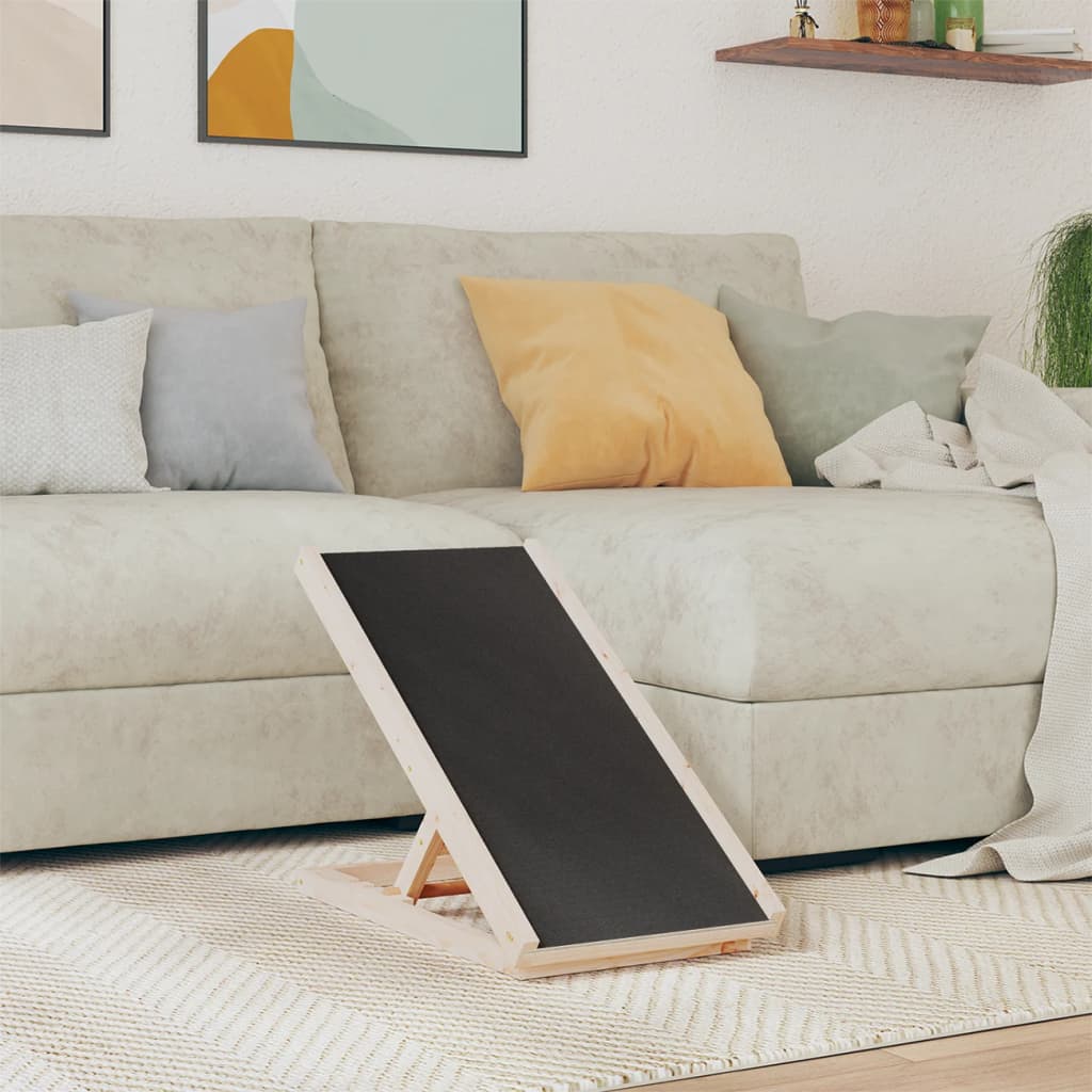 Ράμπα Σκύλου Γκρι 70 x 35 εκ. από Μασίφ Ξύλο Ελάτης - PAKOBAZAAR