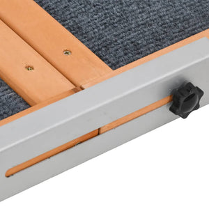Ράμπα Σκύλου Γκρι 120 x 30 εκ. από Μασίφ Ξύλο Ελάτης - PAKOBAZAAR