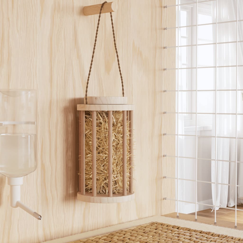 Ταΐστρα Κουνελιών Ø15 x 25,5 εκ. από Μασίφ Ξύλο Ελάτης - PAKOBAZAAR