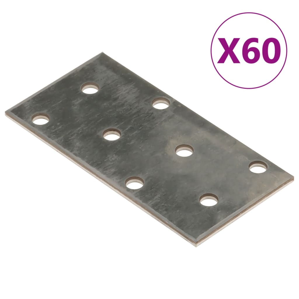 Πλάκες Διάτρητες 60 Τεμ. 2 χιλ. 80 x 40 χιλ. από Γαλβ. Χάλυβα