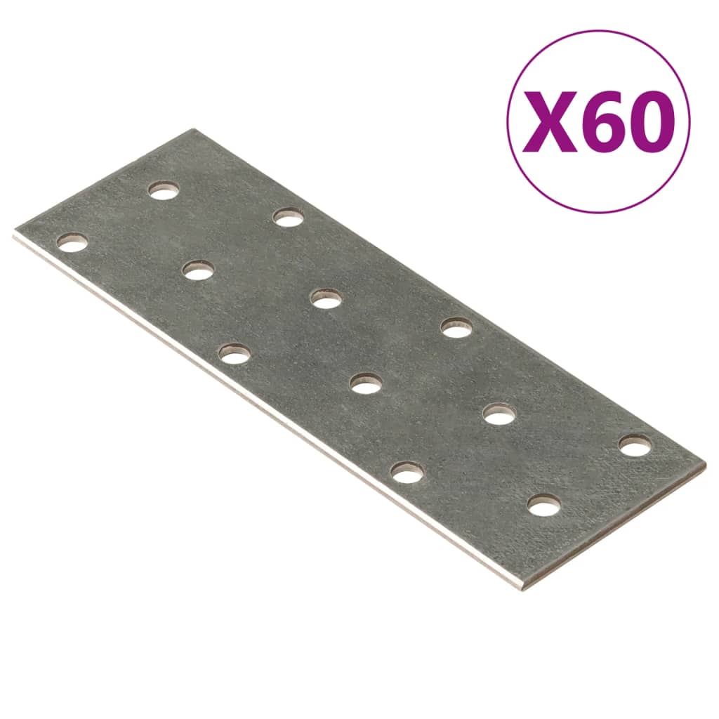 Πλάκες Διάτρητες 60 Τεμ. 2 χιλ. 120x40 χιλ. από Γαλβ. Χάλυβα