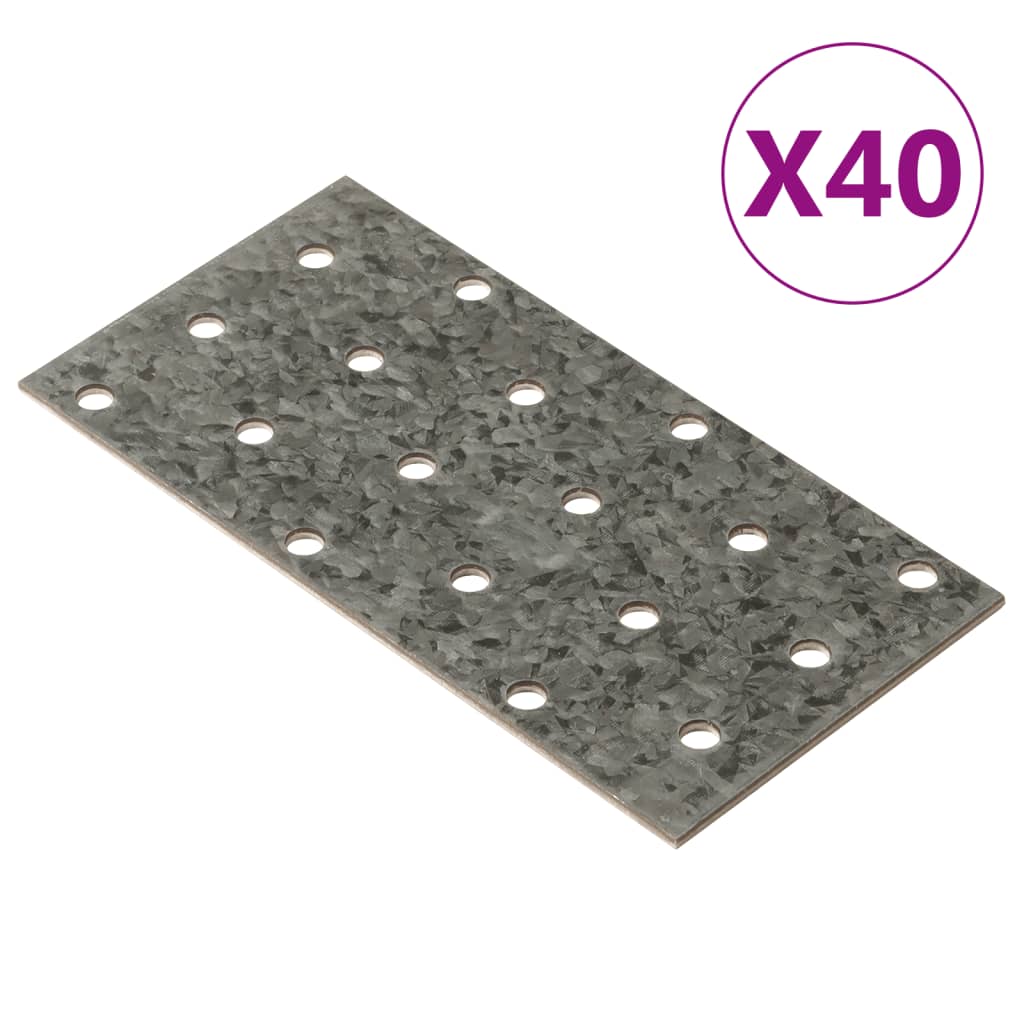 Πλάκες Διάτρητες 40 Τεμ. 2 χιλ. 120x60 χιλ. από Γαλβ. Χάλυβα