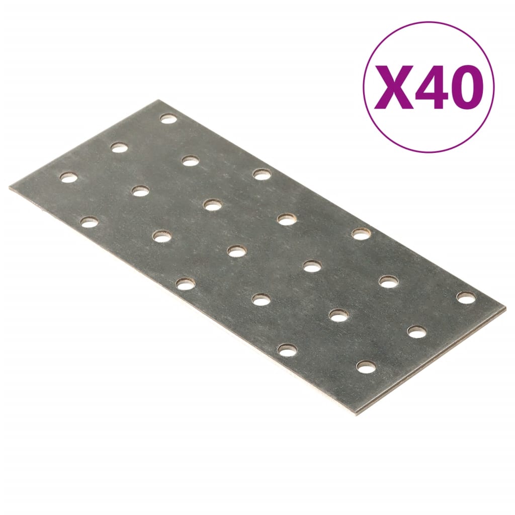 Πλάκες Διάτρητες 40 Τεμ. 2 χιλ. 140x60 χιλ. από Γαλβ. Χάλυβα - Pakobazaar