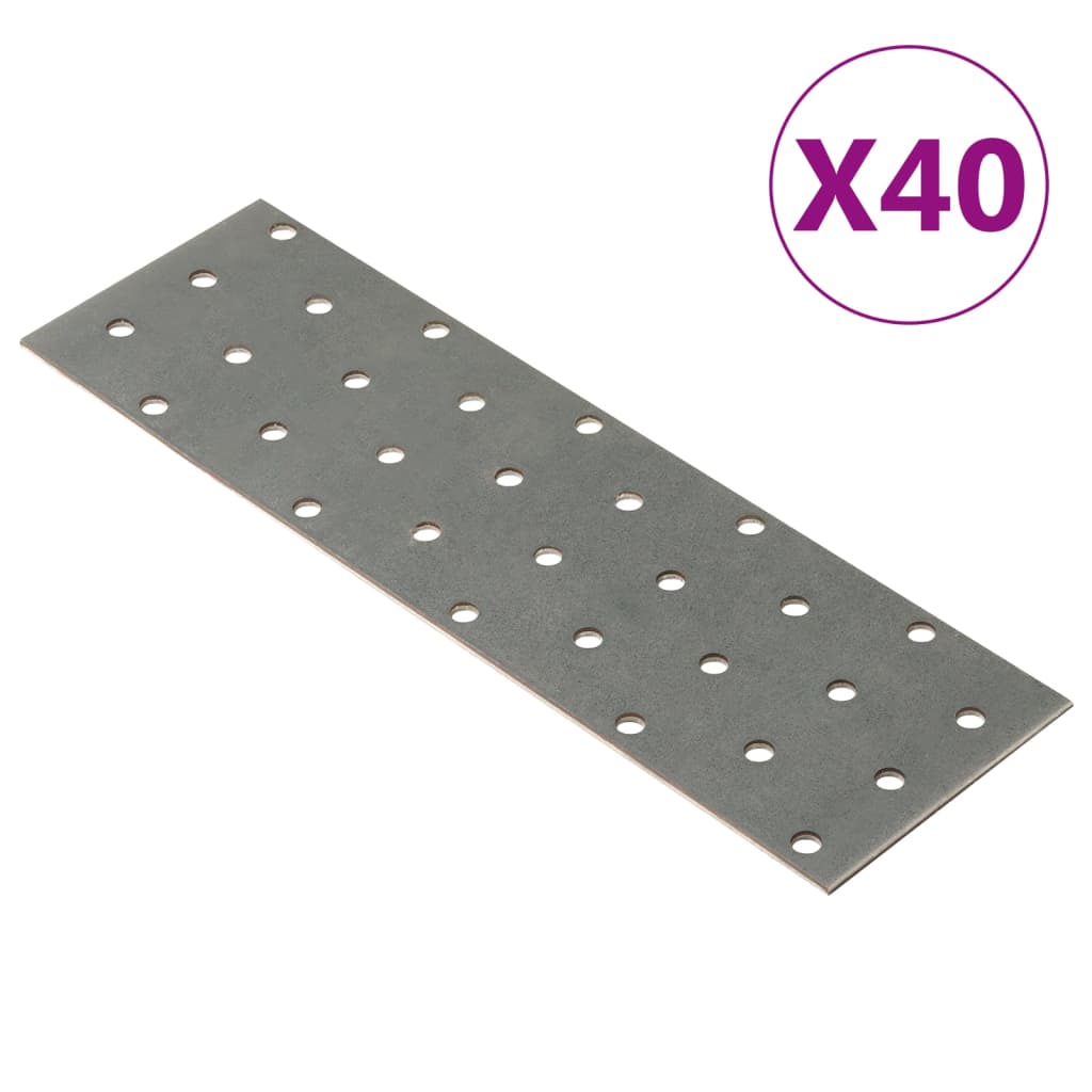 Πλάκες Διάτρητες 40 Τεμ. 2 χιλ. 200x60 χιλ. από Γαλβ. Χάλυβα